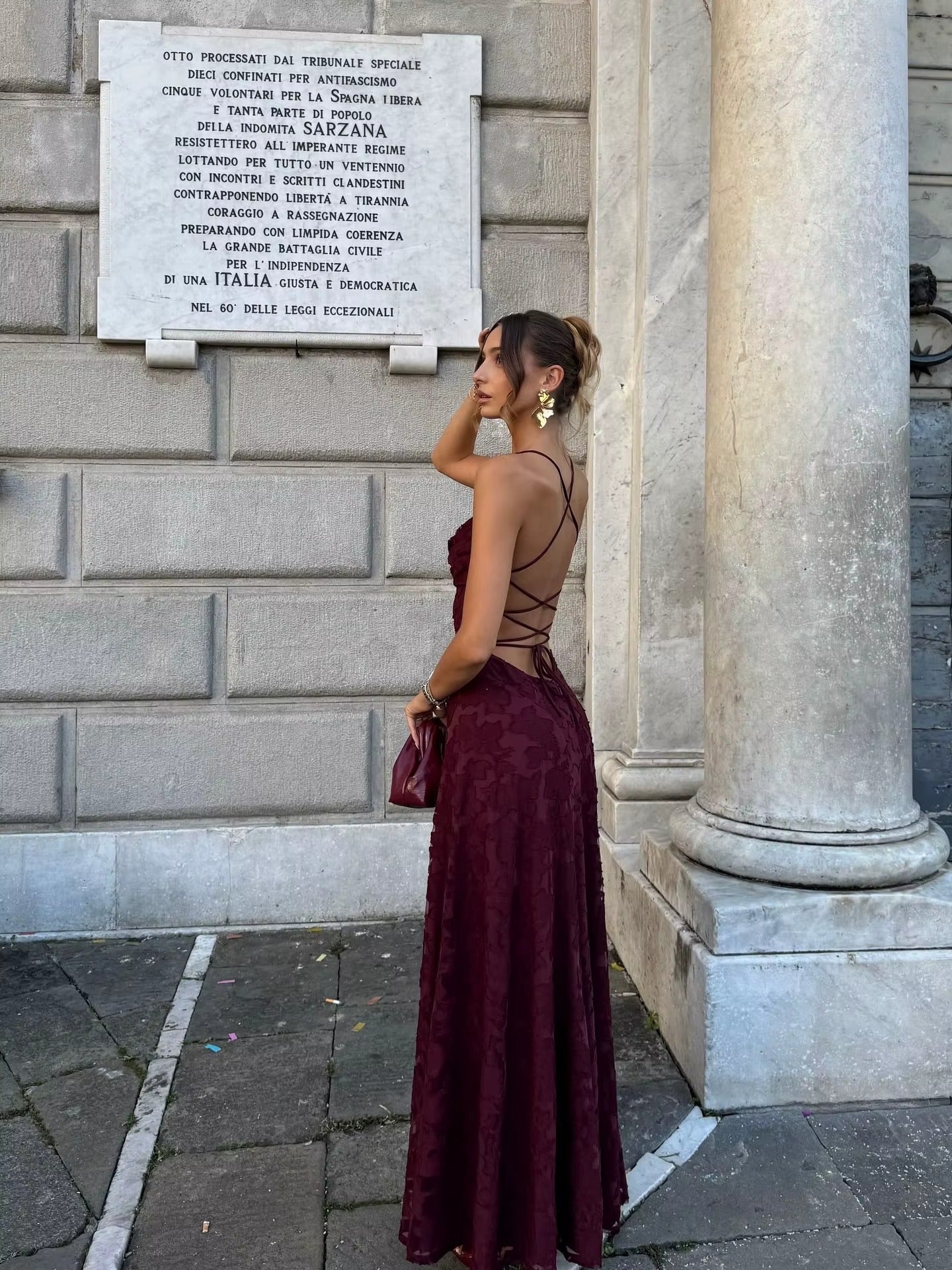 VALERIE Spaghetti Strap Evening Maxi Dress