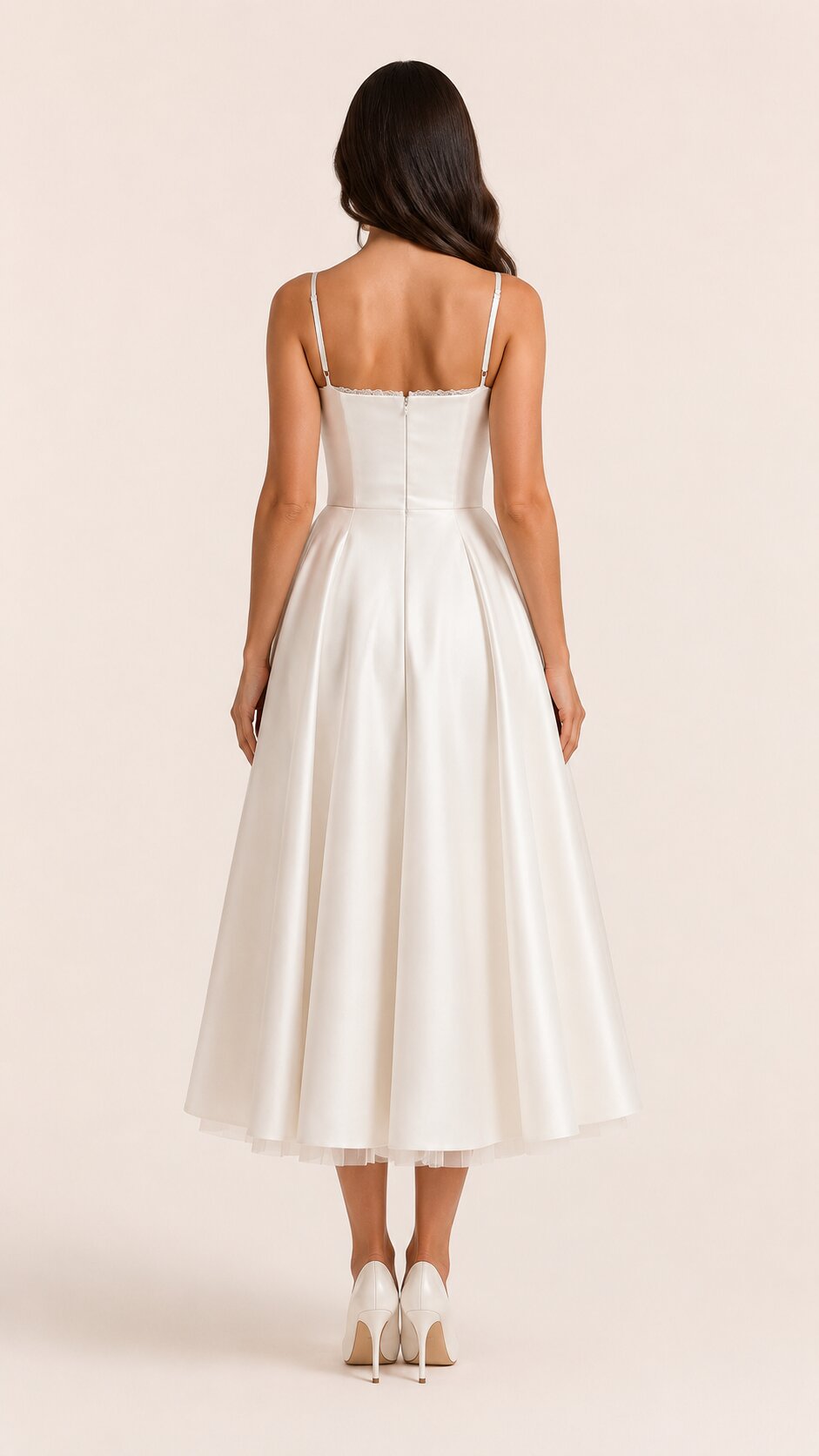 SELINE Midi Dress with Tulle Layers and Secret Pockets