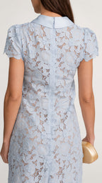 SERAPHINA Floral Lace Collar Mini Dress
