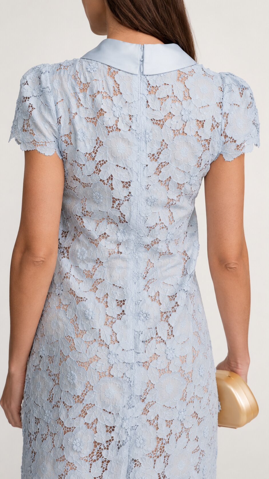 SERAPHINA Floral Lace Collar Mini Dress