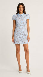 SERAPHINA Floral Lace Collar Mini Dress