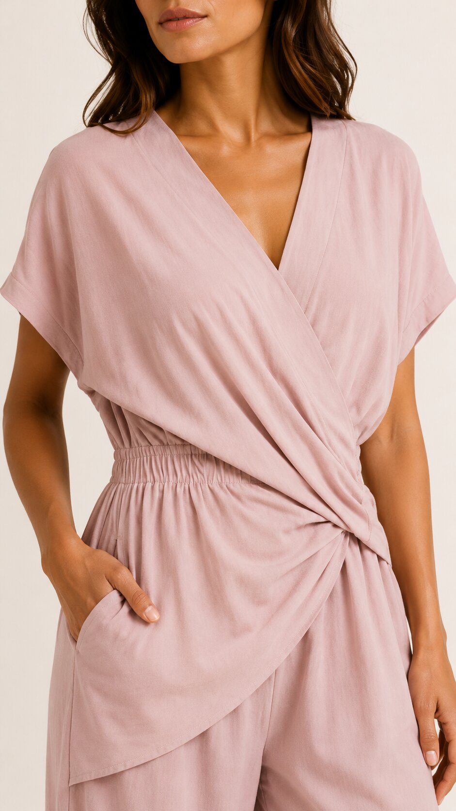 SERENA Wrap Front Two-Piece Set