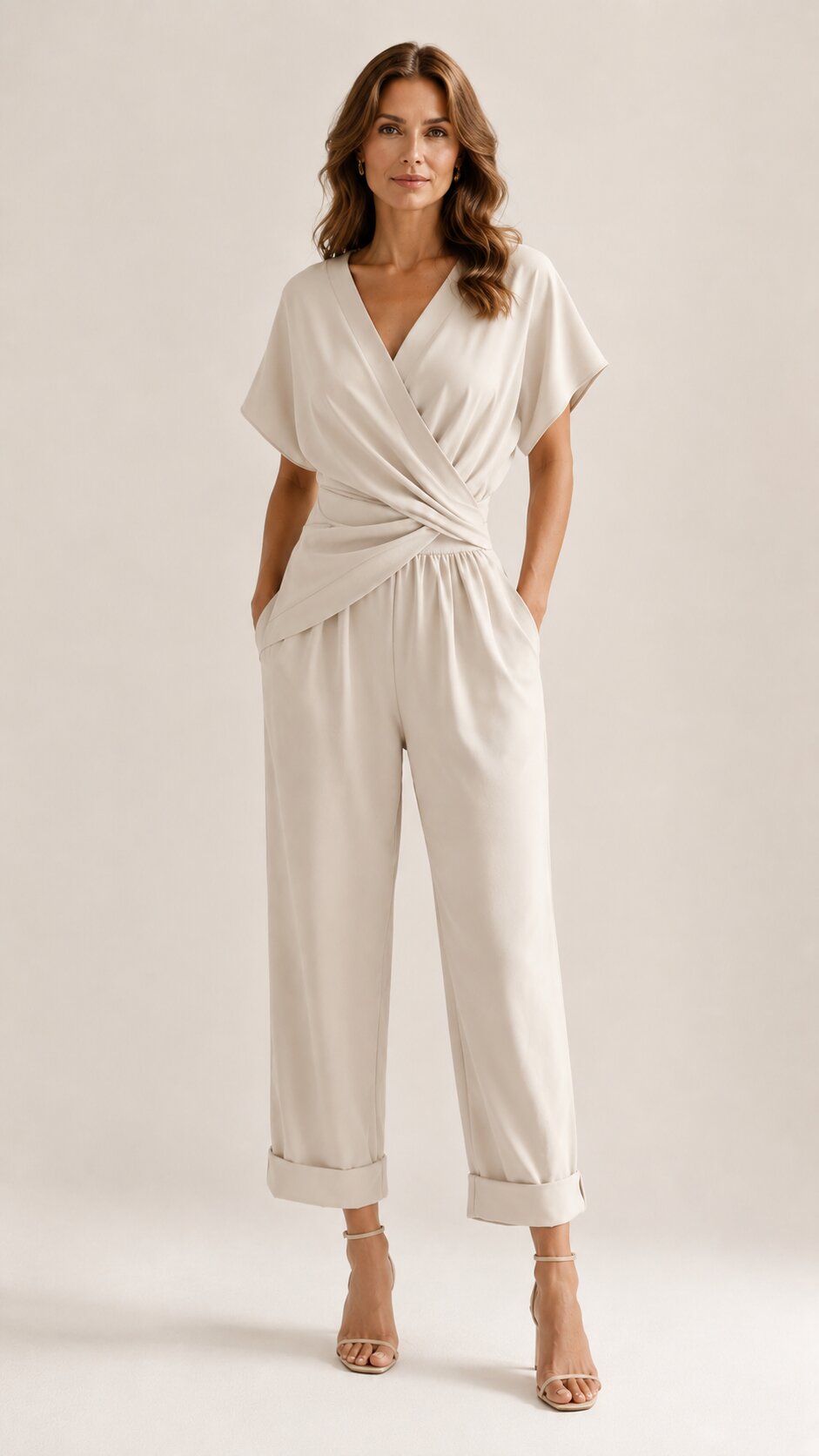 SERENA Wrap Front Two-Piece Set