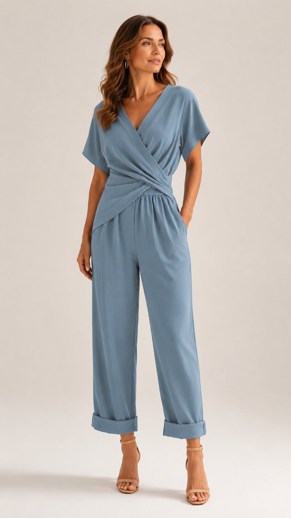 SERENA Wrap Front Two-Piece Set