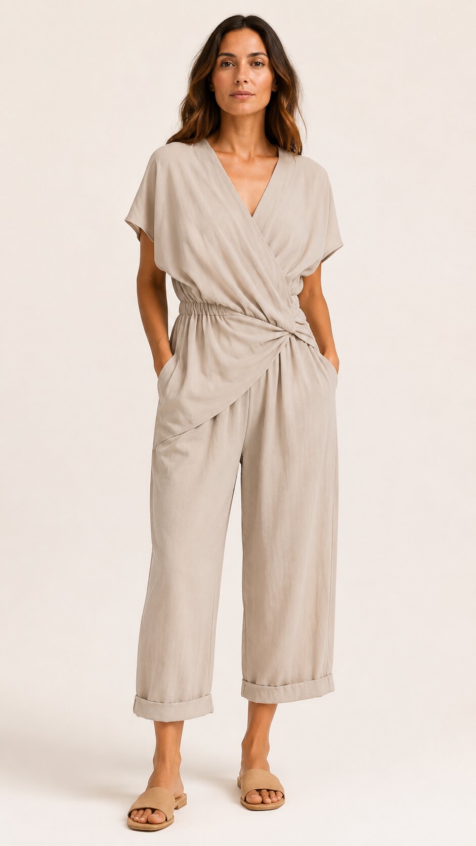 SERENA Wrap Front Two-Piece Set
