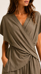 SERENA Wrap Front Two-Piece Set
