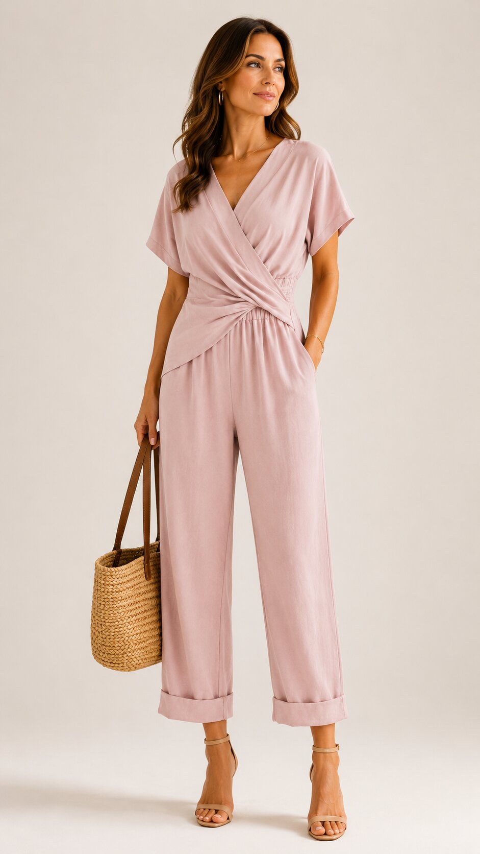 SERENA Wrap Front Two-Piece Set