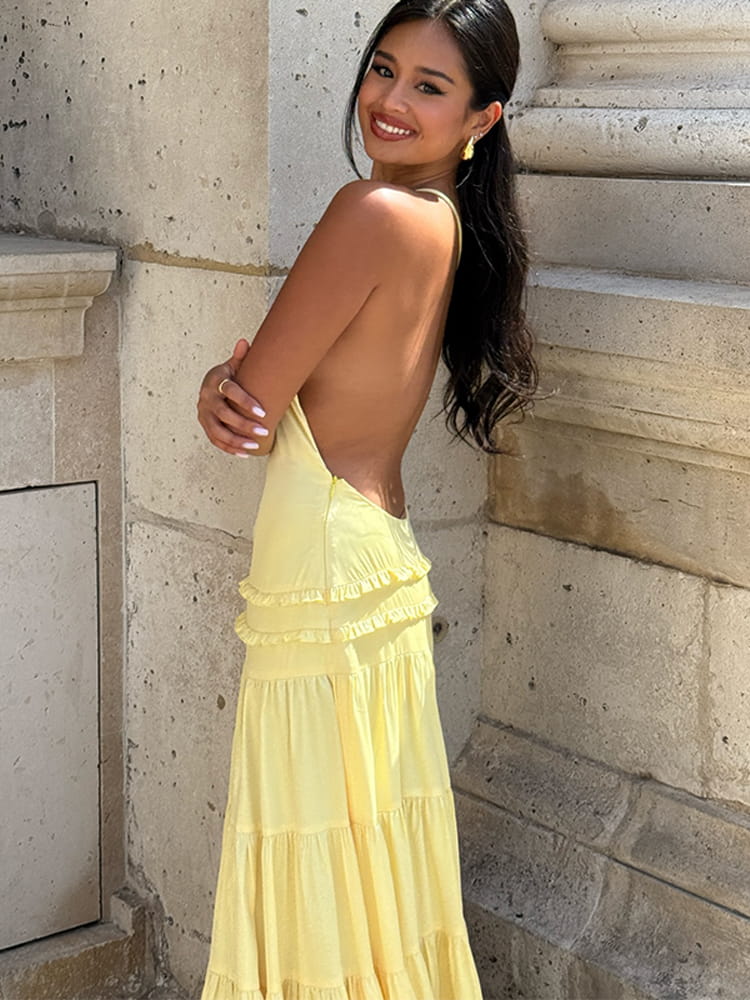 Sadie One-Shoulder Tiered Maxi Dress