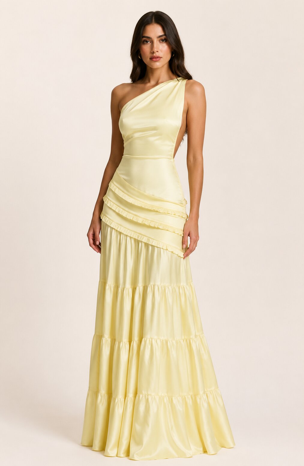 Sadie One-Shoulder Tiered Maxi Dress
