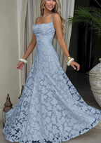 VALERIE Spaghetti Strap Evening Maxi Dress