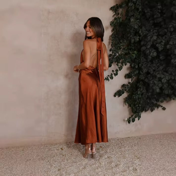 ALVIRA Halter Maxi Dress