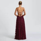 VALERIE Spaghetti Strap Evening Maxi Dress