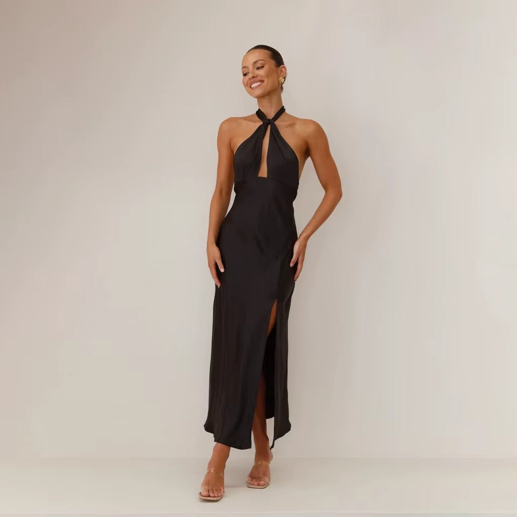 ALVIRA Halter Maxi Dress