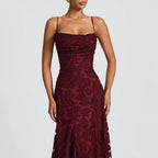VALERIE Spaghetti Strap Evening Maxi Dress