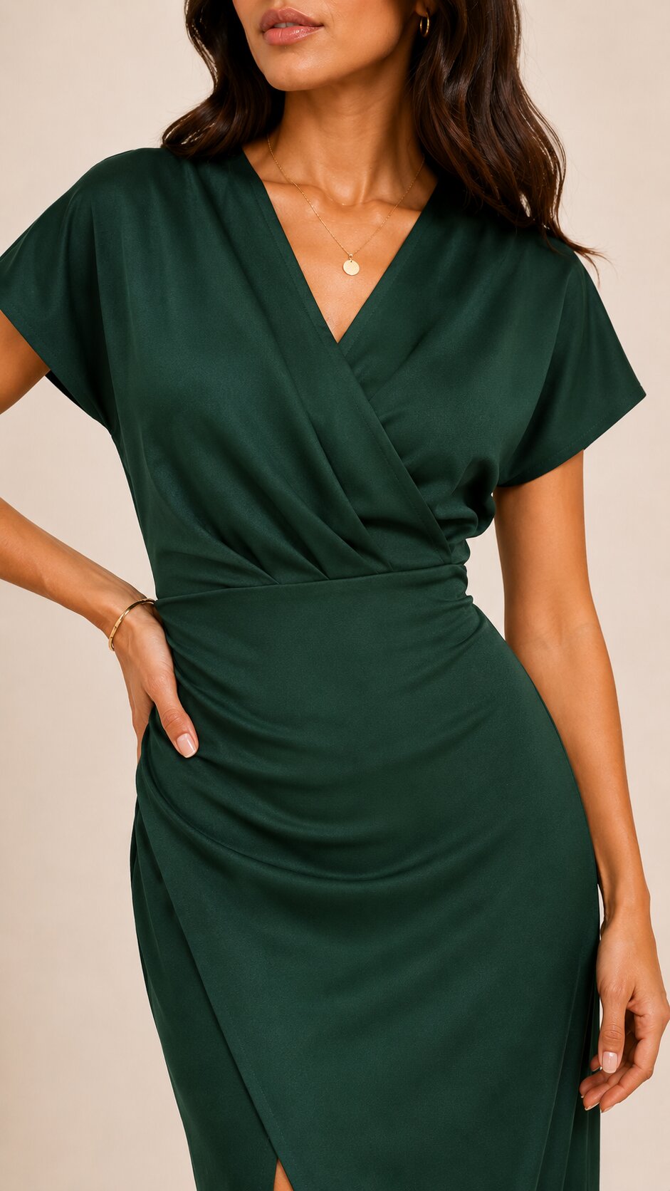 VARENA Draped Midi Dress