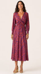 ELARA Long Sleeve Midi Dress