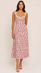 ELVIRA Floral Midi Dress