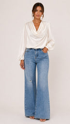 ELISE Draped Chiffon Shirt