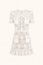 VIVIENNE Lace Embroidered Mini Dress