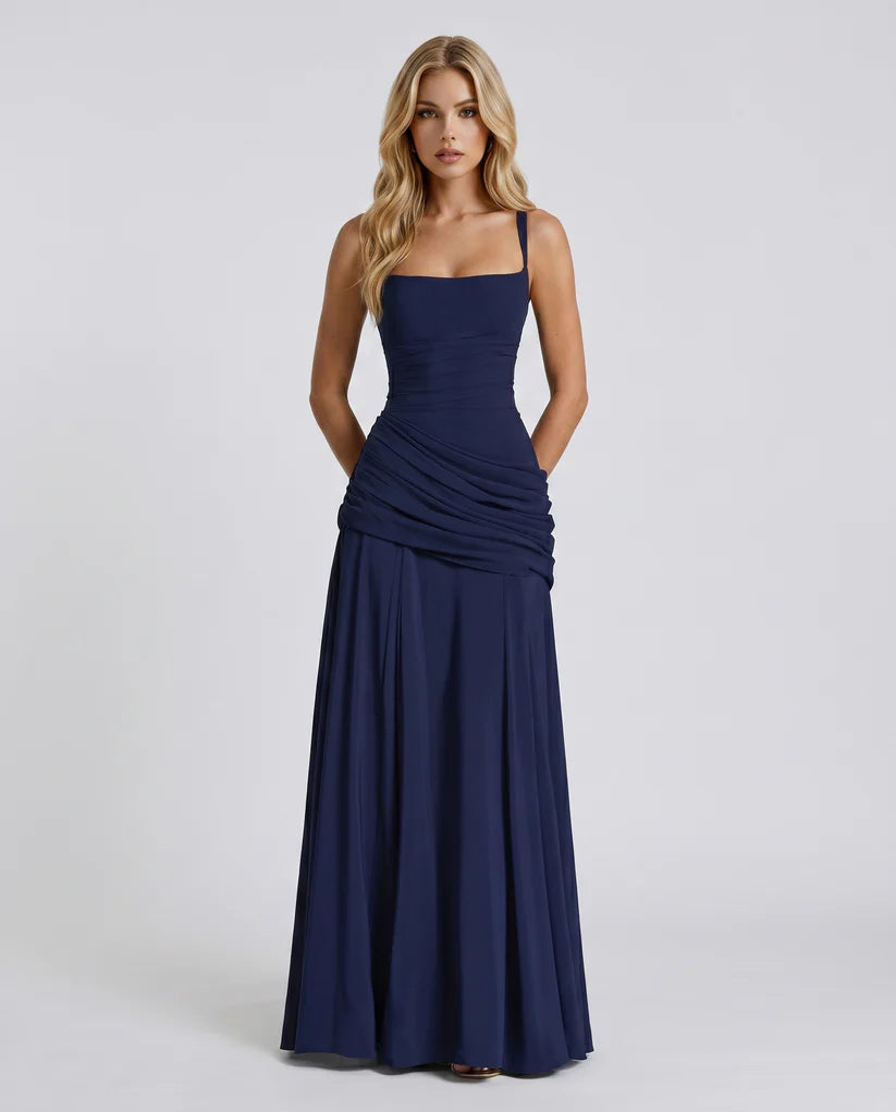 Charli Ruched Draped Maxi Dress