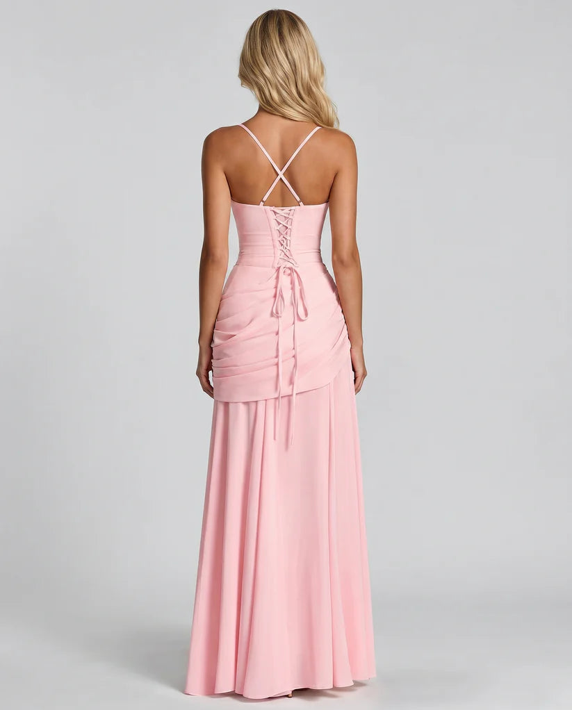 Charli Ruched Draped Maxi Dress