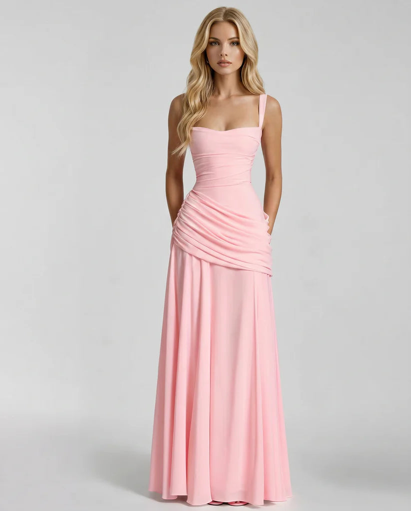 Charli Ruched Draped Maxi Dress