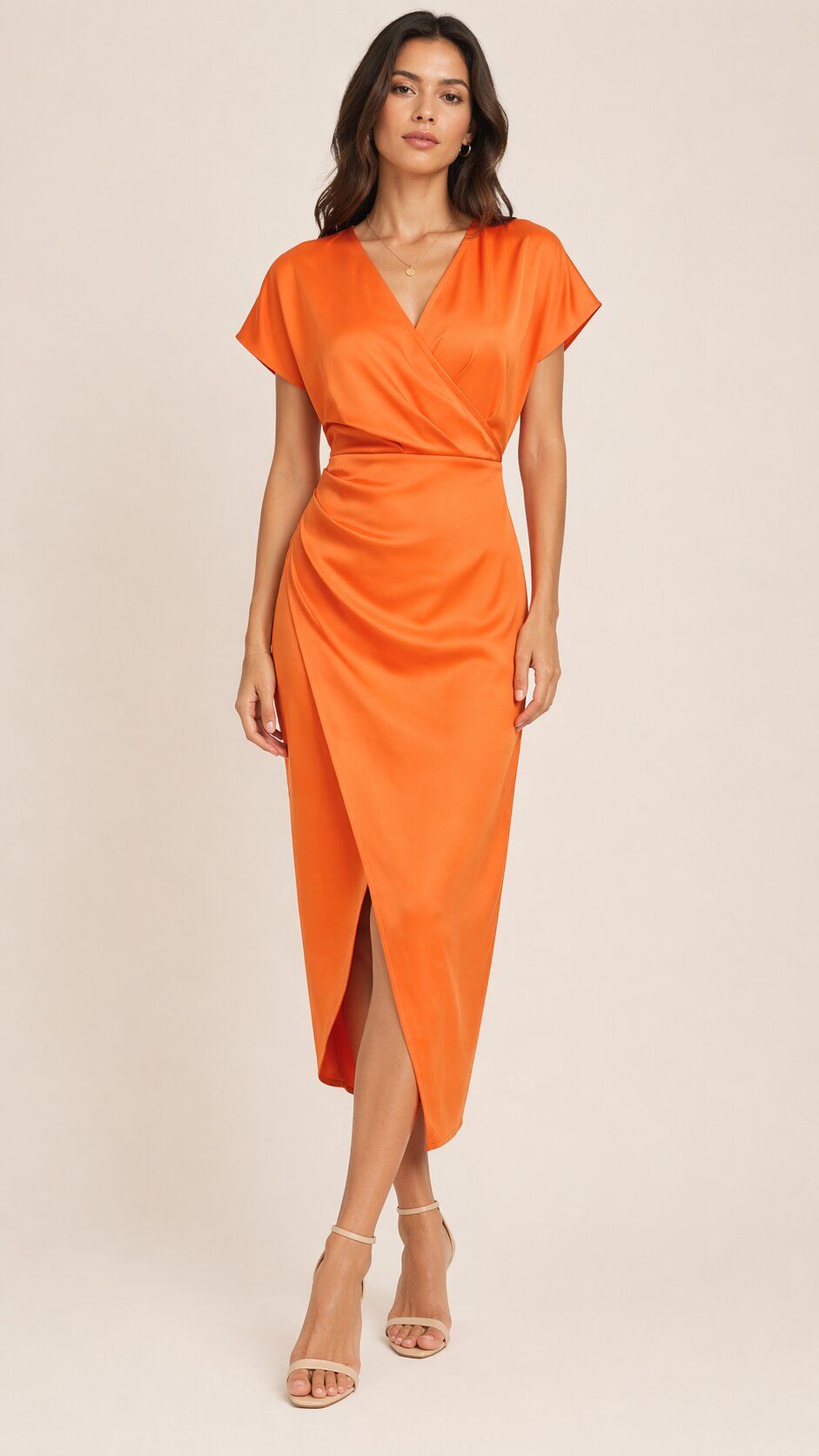VARENA Draped Midi Dress