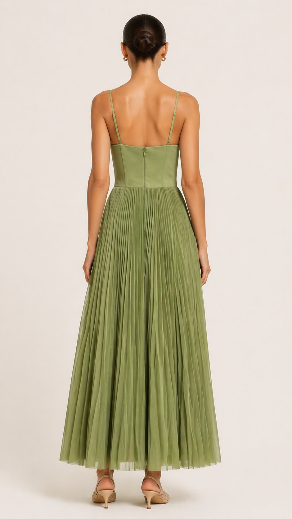 ARIELLA Pleated Maxi Dress