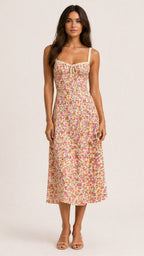 ELVIRA Floral Midi Dress