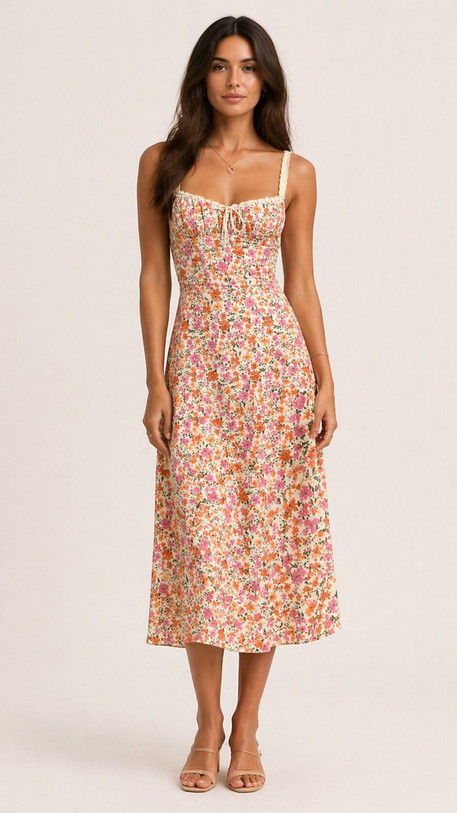 ELVIRA Floral Midi Dress