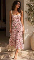 ELVIRA Floral Midi Dress