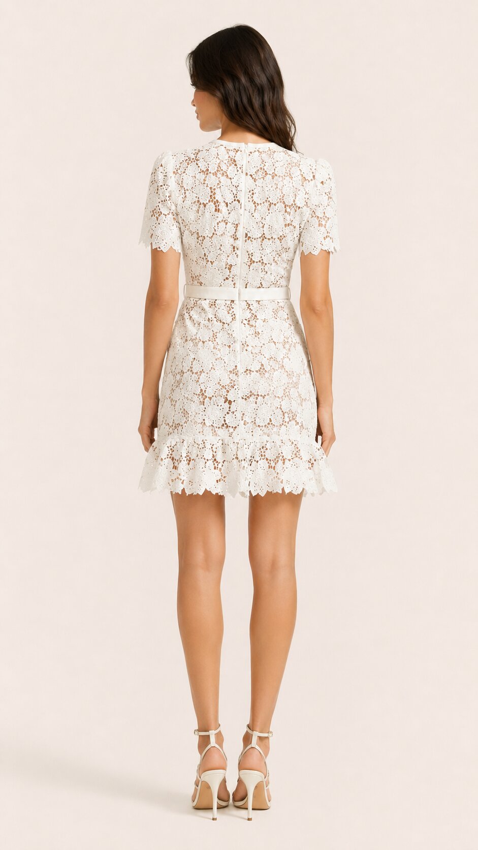VIVIENNE Lace Embroidered Mini Dress