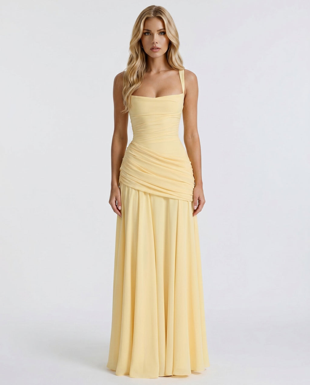 Charli Ruched Draped Maxi Dress