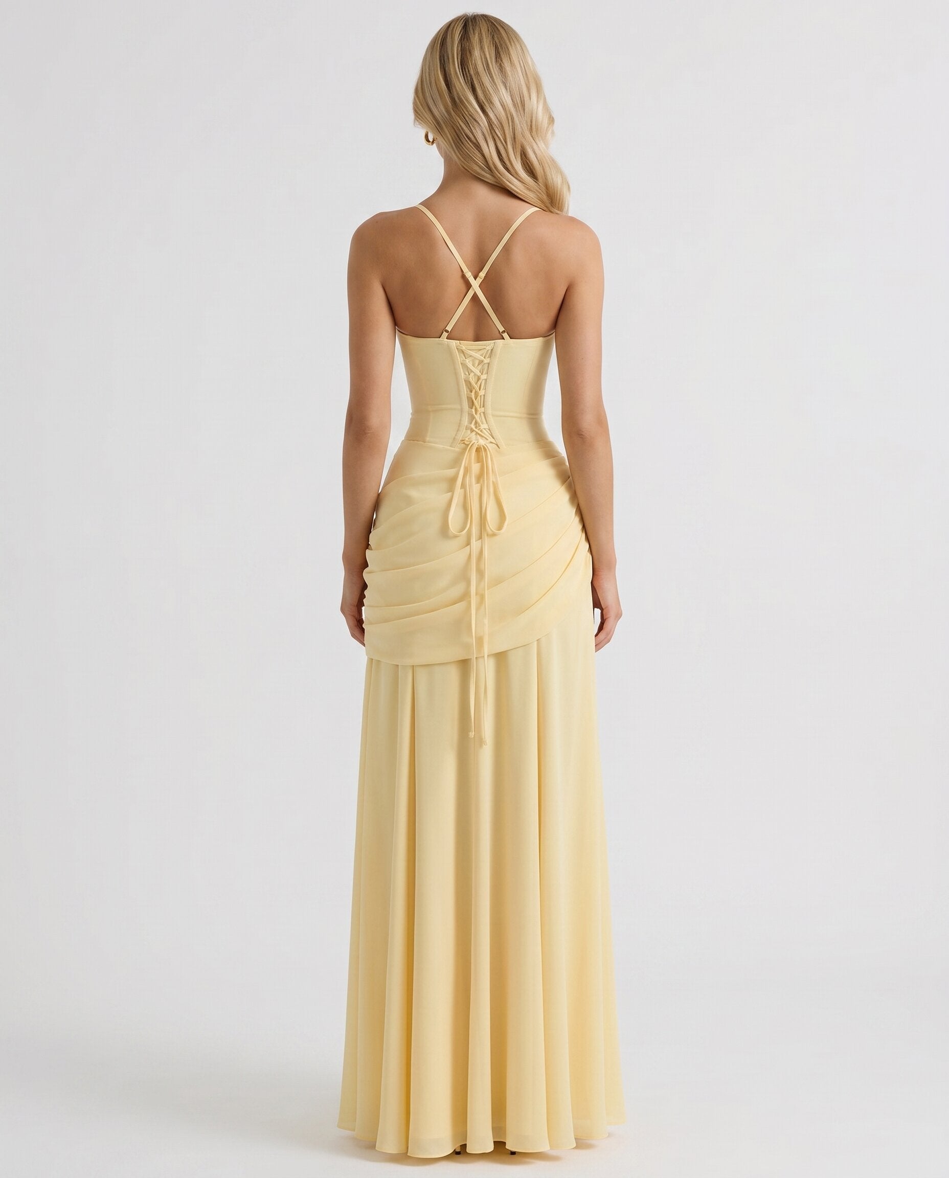 Charli Ruched Draped Maxi Dress