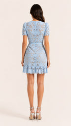VIVIENNE Lace Embroidered Mini Dress