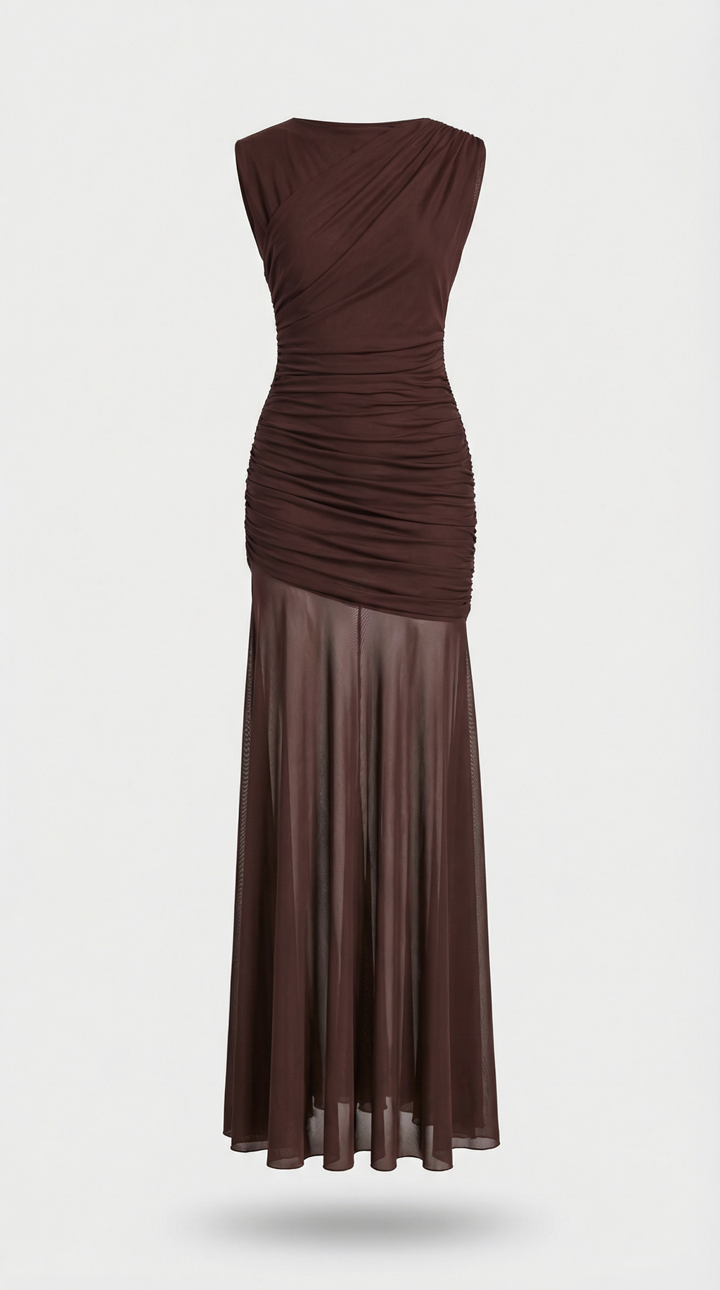 Clair Sculptural Pleated One-Shoulder Maxi Dress