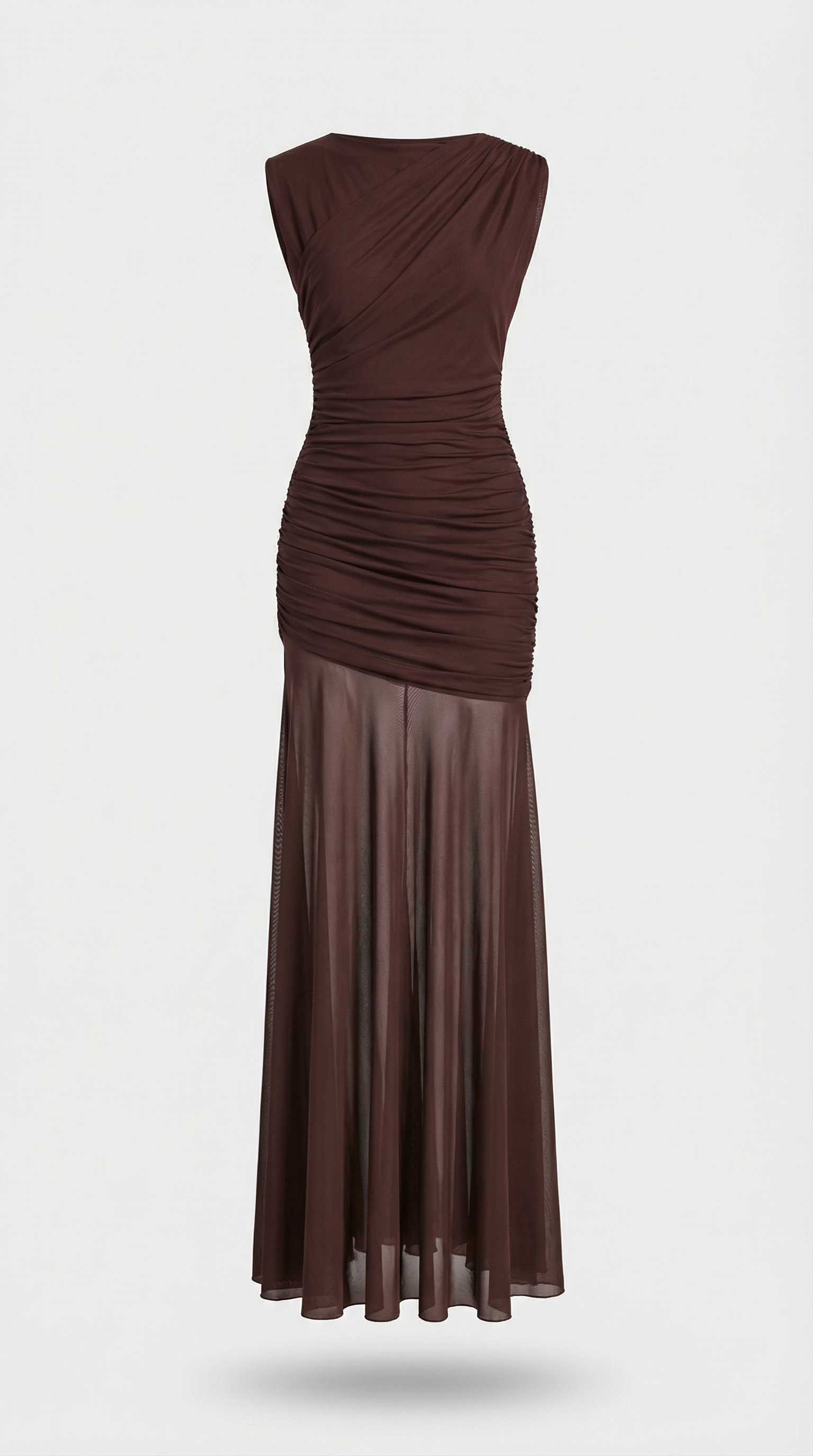 Clair Sculptural Pleated One-Shoulder Maxi Dress