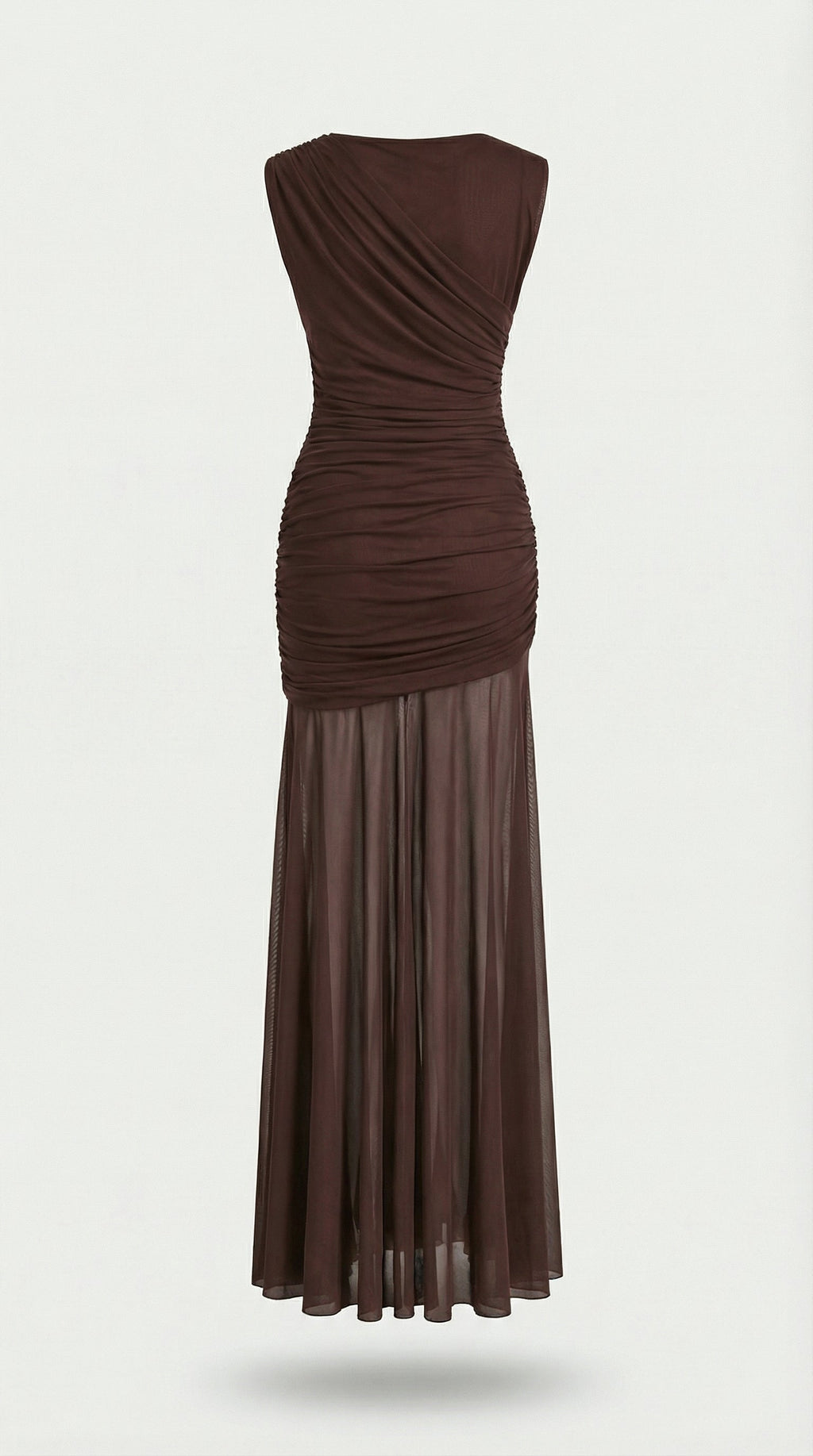 Clair Sculptural Pleated One-Shoulder Maxi Dress