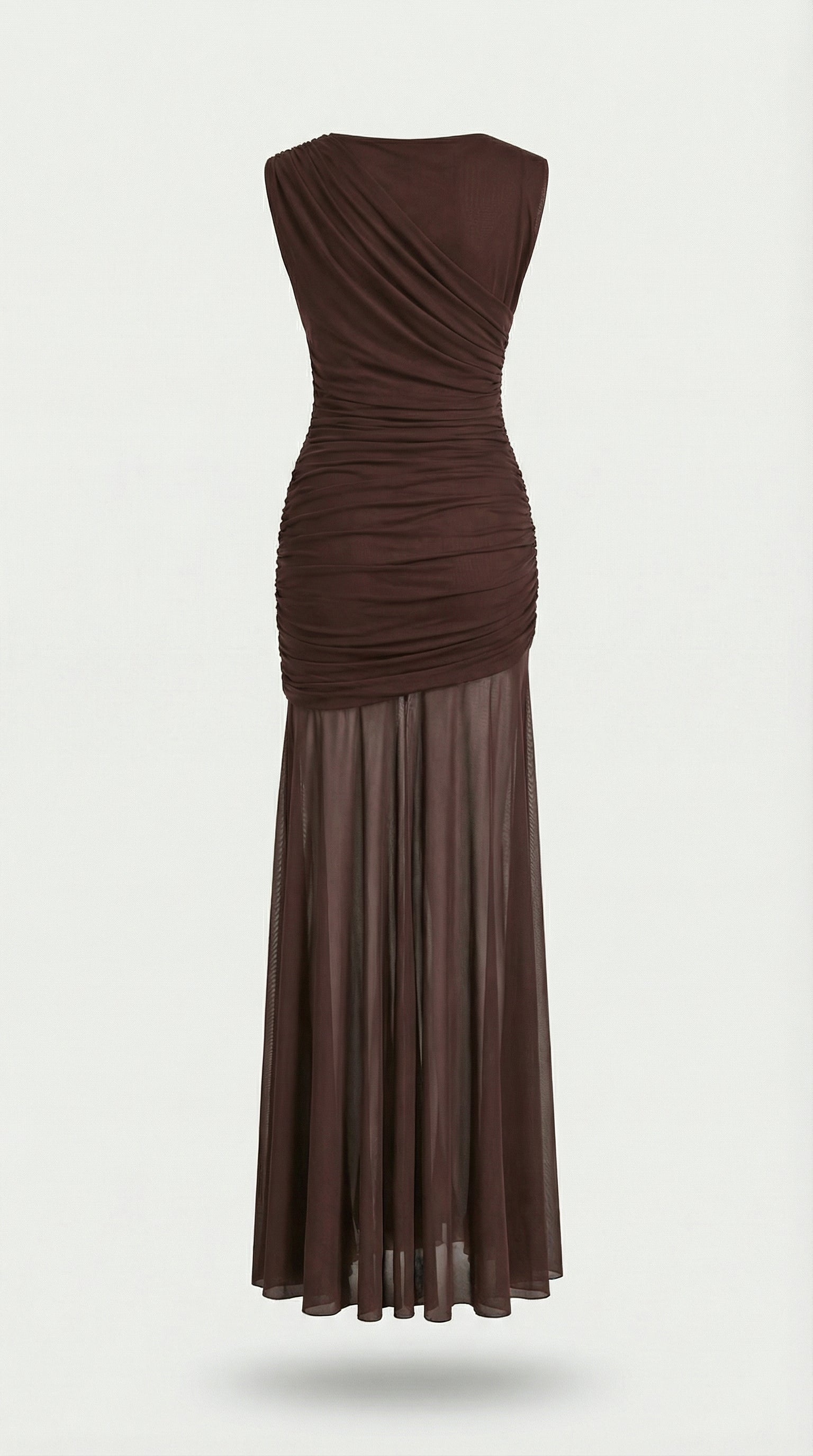 Clair Sculptural Pleated One-Shoulder Maxi Dress